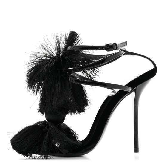 SAINT LAURENT Vernice Chiffon Tassel Embellished Pierre Pon