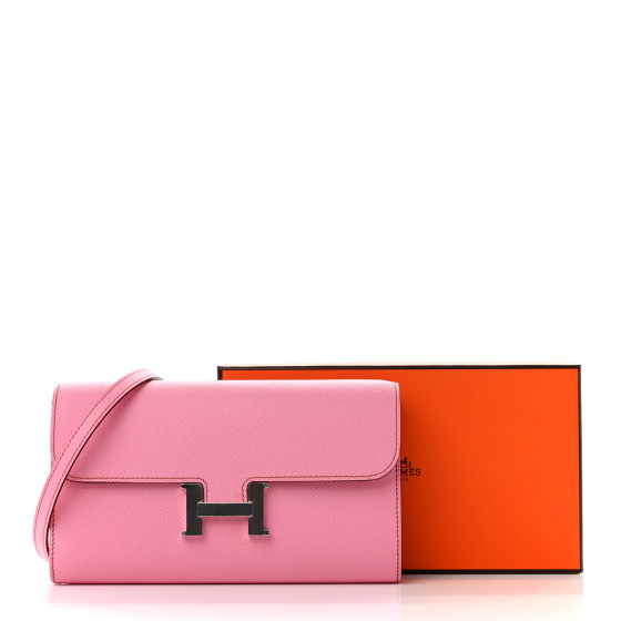 HERMES Epsom Constance Wallet To Go 5P Pink 1213024