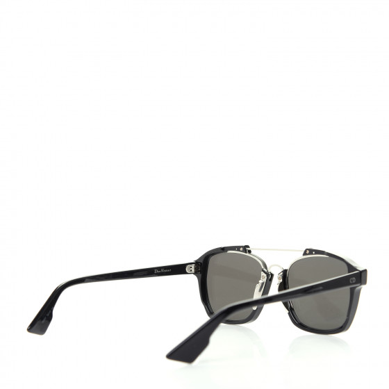 CHRISTIAN DIOR Abstract Square Mirrored Sunglasses Black