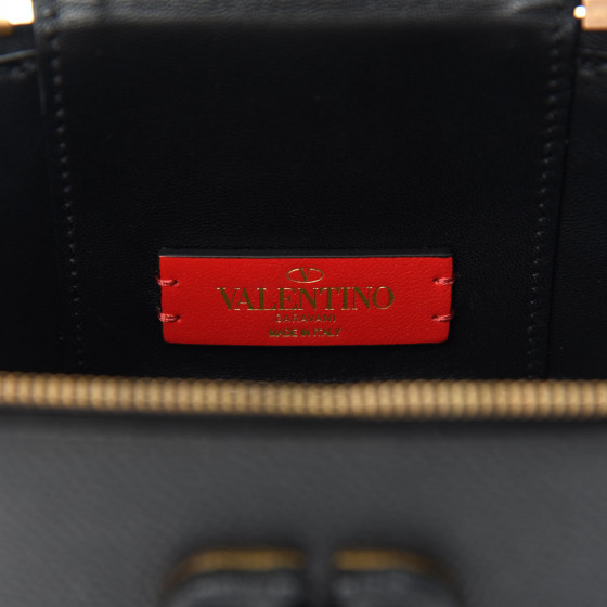 VALENTINO GARAVANI Grained Calfskin VSling Vanity Case Black