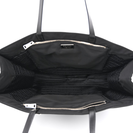 PRADA Tessuto Nylon Tote Bag Black 1249841 | FASHIONPHILE
