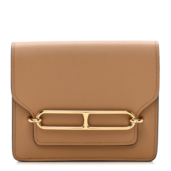 HERMES Evercolor Verso Roulis Slim Wallet Chai Lime 1253329