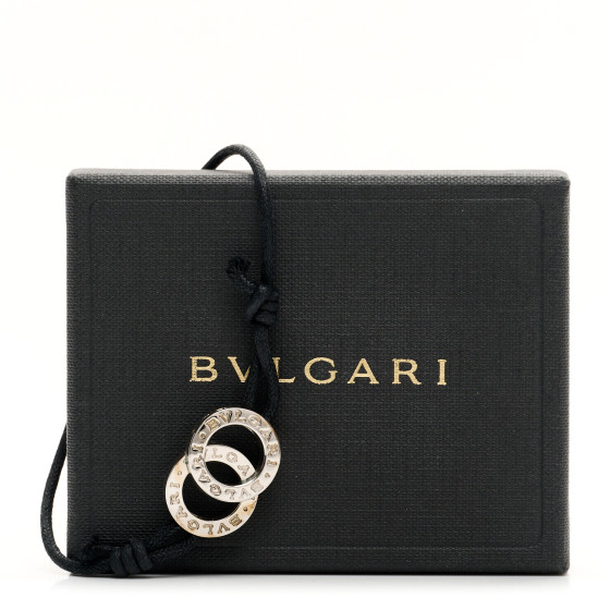 BVLGARI ブラック カフス 専用ボックス付き BULGARI Sterling Silver BVLGARI BVLGARI Interlocking Circles