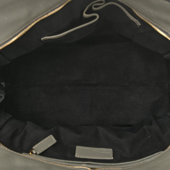 ALEXANDER MCQUEEN Pebbled Calfskin Large Skull Padlock Zip