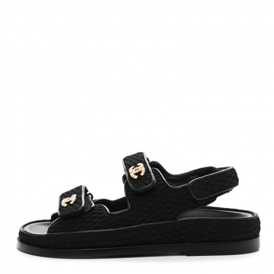 [CHANEL]★Velcro Sandals★Black CHANEL | Shoes | Chanel Velcro Quilted Black On Black Dad
