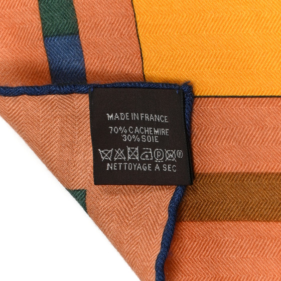 HERMES Cashmere Silk Voitures en Equilibre Shawl 140