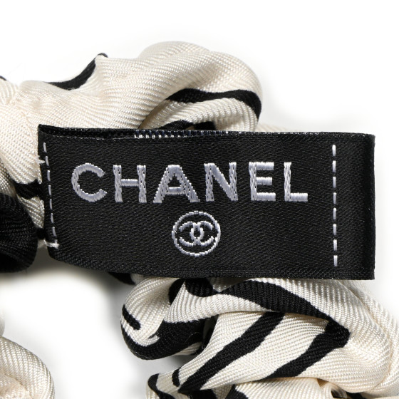 ★関税込★CHANEL★(W) Chanel Hair Accessory & Black Ecru★ W) Chanel Hair Accessory Silk Crepe Jacquard & Black Ecru | eBay