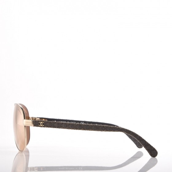 CHANEL Pilot Quilting Sunglasses 4207 Gold 220627 | FASHIONPHILE