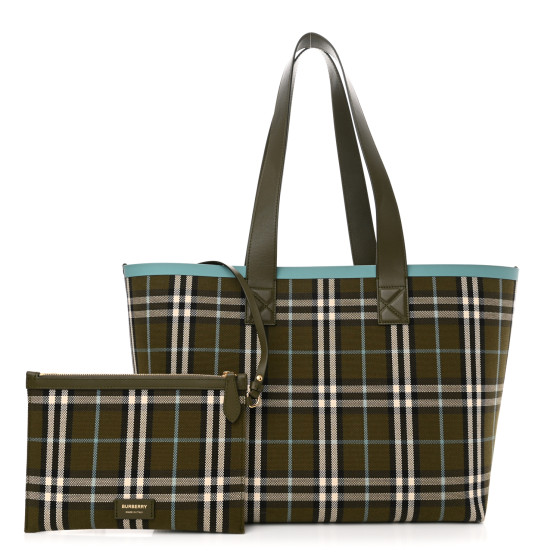 トートバッグ BURBERRY Military Green Canvas Medium Tote T Burberry Military Green Canvas Medium Tote Trench Shopping
