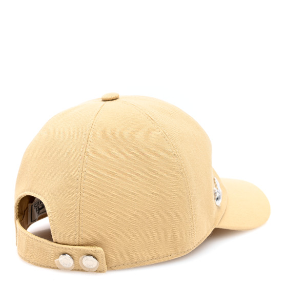 HERMES Cotton Canvas Serena Seashell Cap 59 Bege Albatre