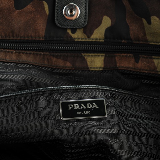 PRADA Tessuto Nylon Camouflage Tote Mimetico 141855