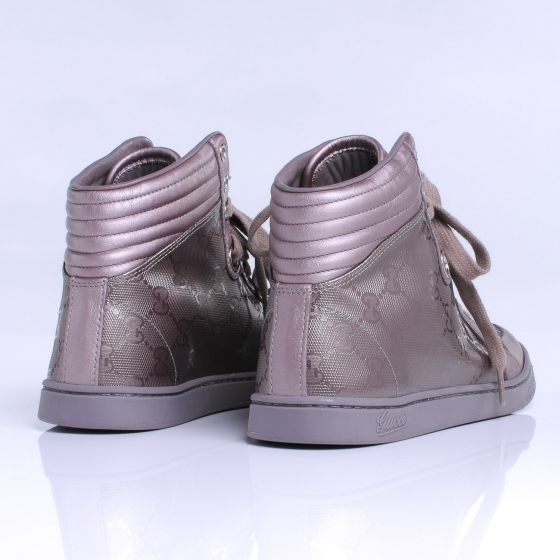 【送料無料/新品】 Monogram Imprime GUCCI Coda Mauve 36.5 Sneakers Top High 小物入れ
