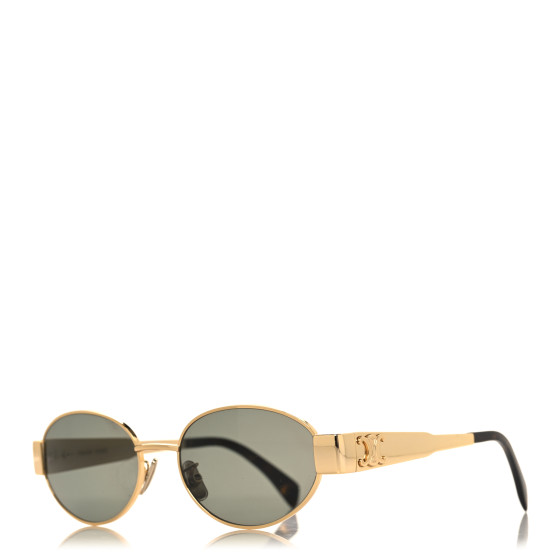 【送料&関税込】Celine l Triomphe Cl40235u - Gold Sungla Sunglasses CELINE Triomphe Metal 01 CL40235U 30N 54-18 Gold