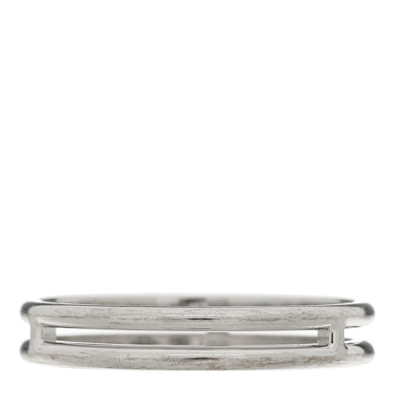 HERMES 18K White Gold Ariane Wedding Band Ring 58 8.5