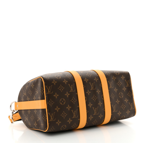 LOUIS VUITTON Monogram Macassar Keepall Bandouliere 35 Jaune