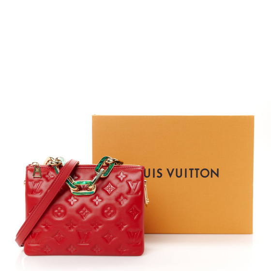 LOUIS VUITTON Mother of Pearl Lambskin Embossed Monogram