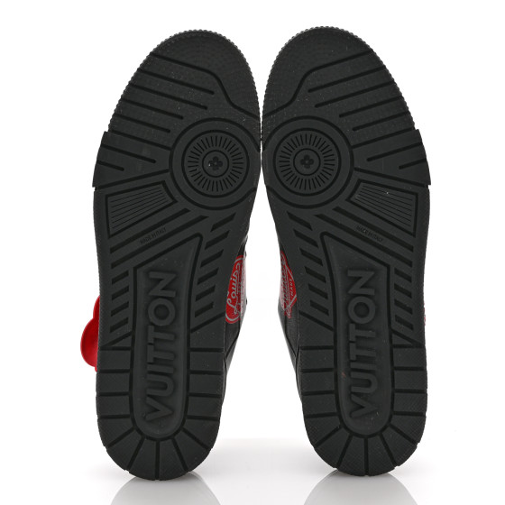 LOUIS VUITTON x NIGO Calfskin Printed LV Trainer Sneaker 8.5