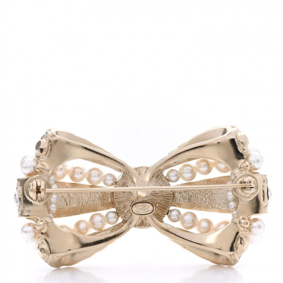 【CHANEL】FELT BOW BROOCH フェルト リボン ブローチ CHANEL Pre-Owned 1971-1985 logo-embroidered Bow Brooch