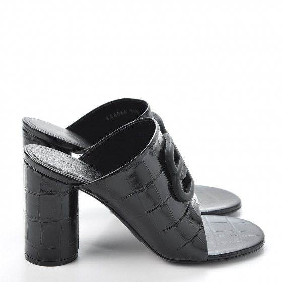 【BALENCIAGA】OVAL BB SLIDES Balenciaga Black Oval BB Sandals Balenciaga