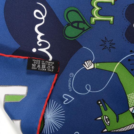 HERMES Silk Les Confessions Scarf 90 705647 | FASHIONPHILE
