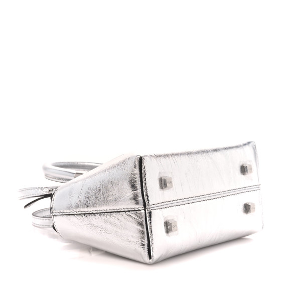 ★NlCK&NLCOLE★ CRYSTAL LEATHER MINI BOSTON BAG_SILVER FRAME Le Signature Mini Smooth Leather Crossbody Bag