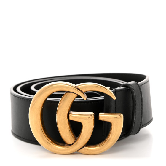 人気スポー新作 40mm G Double Calfskin GUCCI Belt 1441147 Black 34 85 小物