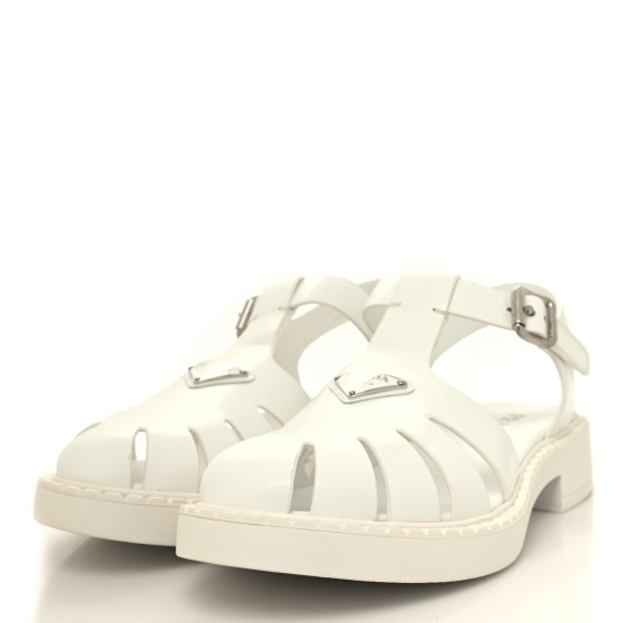 PRADA Brushed Calfskin Metal Triangle Logo Fisherman Mens