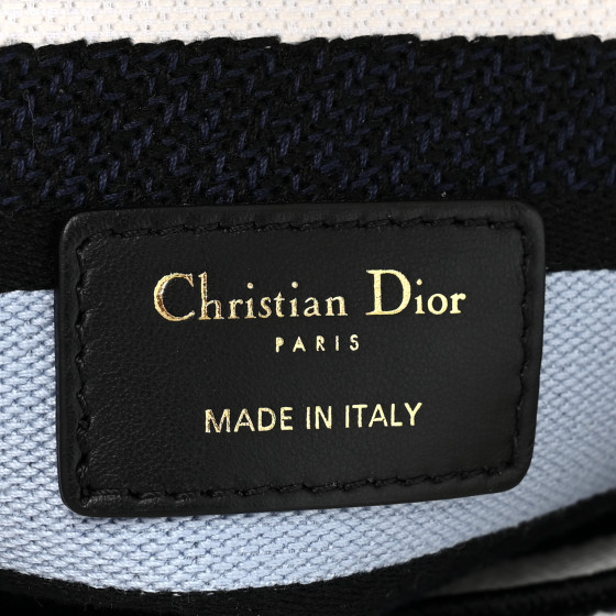 CHRISTIAN DIOR Canvas Embroidered Print Medium Lady D-Lite