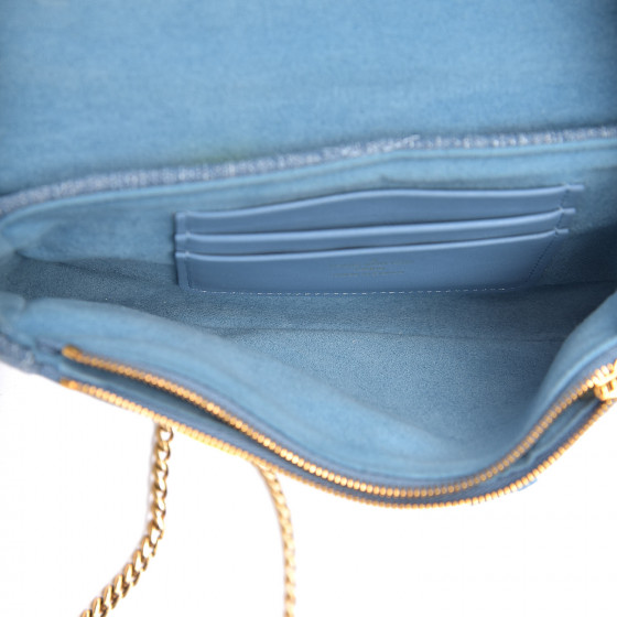LOUIS VUITTON Embroidered Monogram Denim New Wave Chain