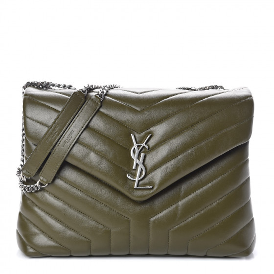 Saint Laurent正規品/送料関税込み Medium satchel bag SAINT LAURENT Calfskin Y Quilted Monogram Medium Loulou