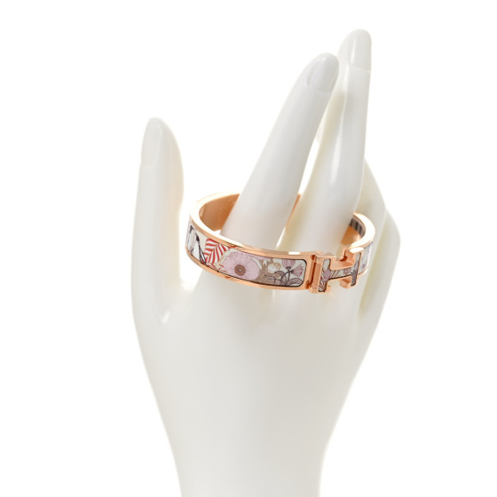HERMES Enamel Printed Precious Paradise Narrow Clic Clac H