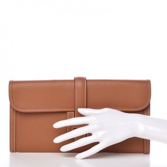 HERMES Swift Jige Elan 29 Clutch Gold 340384 | FASHIONPHILE
