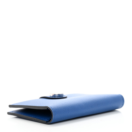 HERMES Evercolor R.M.S Card Holder Bleu France Bleu Nuit