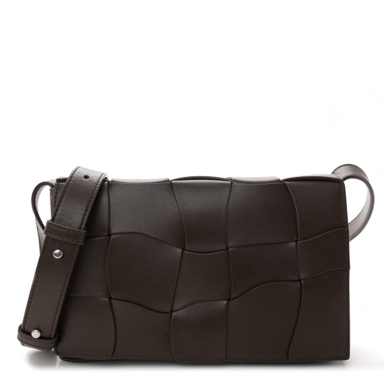 【BOTTEGA VENETA】MAXI CASSETTE CROSSBODY BAG BOTTEGA VENETA Lambskin Maxi Intrecciato Cassette Crossbody