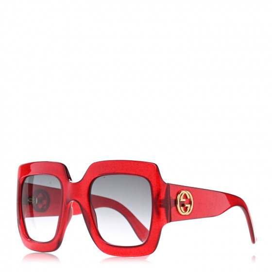 gucci red square sunglasses