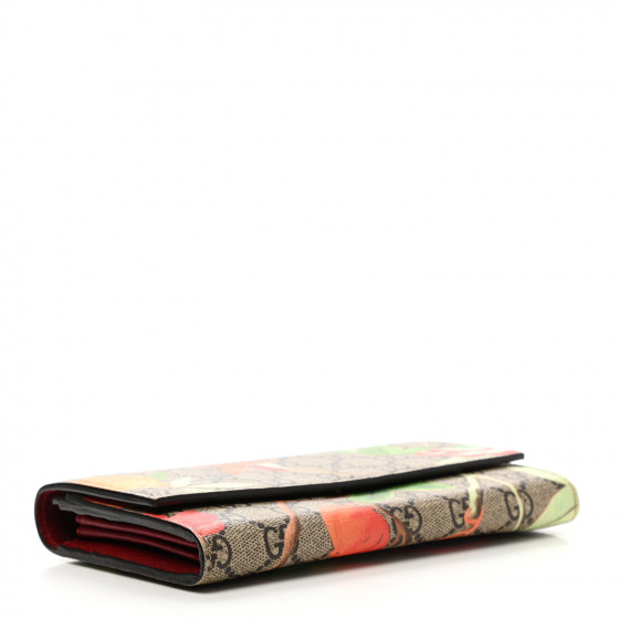 工場直売 GUCCI GG Supreme Monogram Tian Continental Wallet Beige 小物