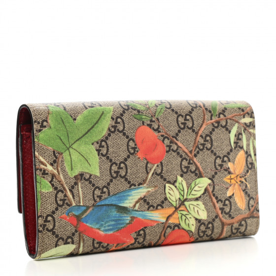 長財布 SUPREME GG FABRIC WALLET GUCCI GG Supreme Monogram Tian Continental Wallet Beige
