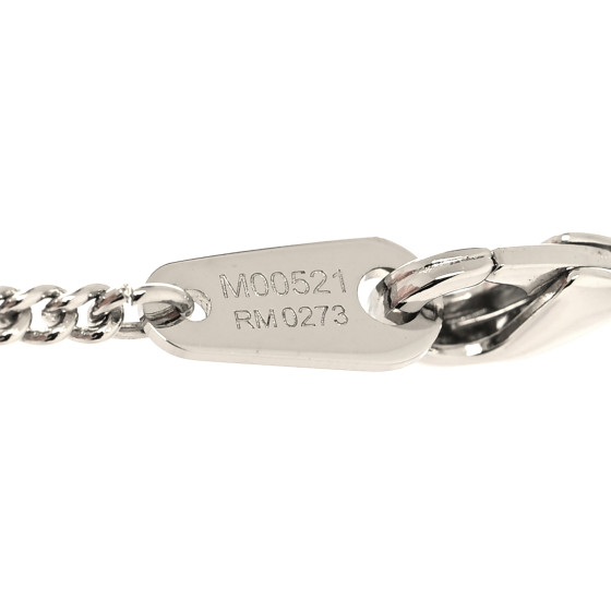 LOUIS VUITTON Metal LV Instinct Necklace Silver Gold 1272433