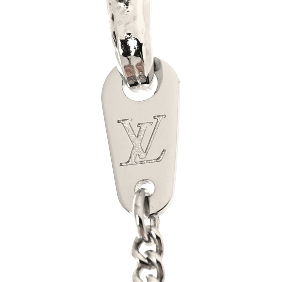 送料込 希少【LOUIS VUITTON】LV Instinct necklace Silver Gold LOUIS VUITTON Necklace LV Instinct Silver Gold 50-60cm Used