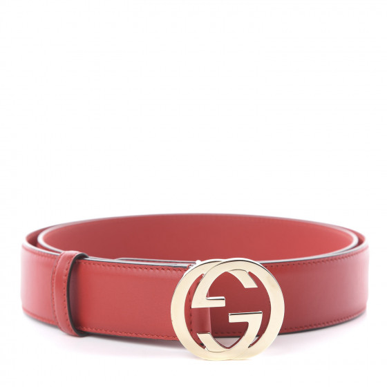 GUCCI Moon Calfskin Interlocking G 37mm Belt 105 42 Vibrant
