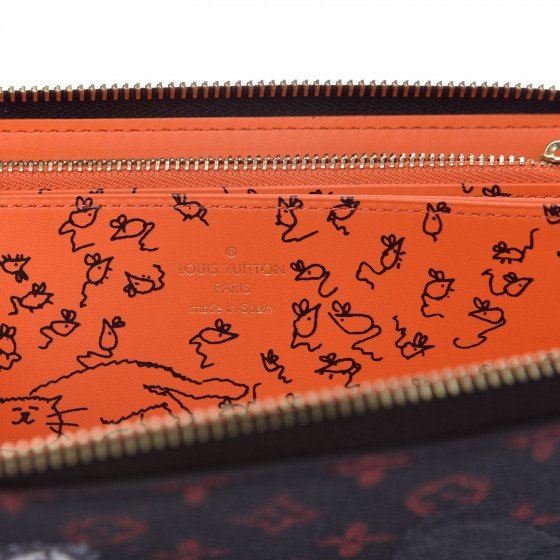 【Louis Vuitton】Zippy 財布 Monogram Catogram Brown/Orange LOUIS VUITTON Catogram Canvas Zippy Wallet Orange