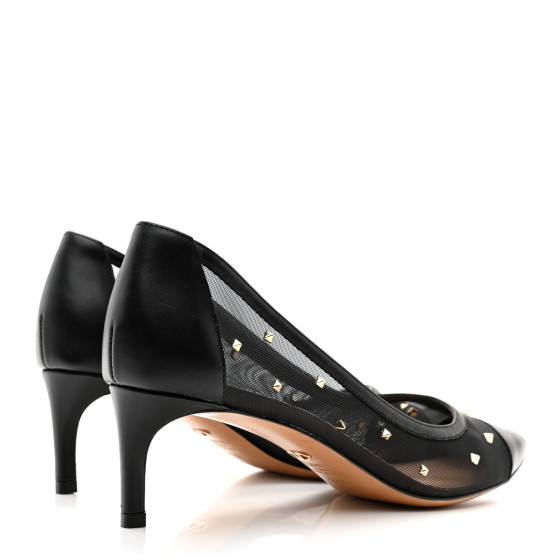 VALENTINO GARAVANI Mesh Embellished Shining Rockstud Low