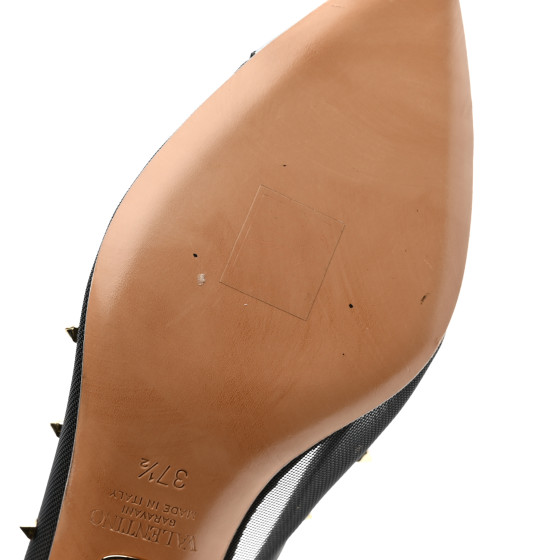 VALENTINO GARAVANI Mesh Embellished Shining Rockstud Low