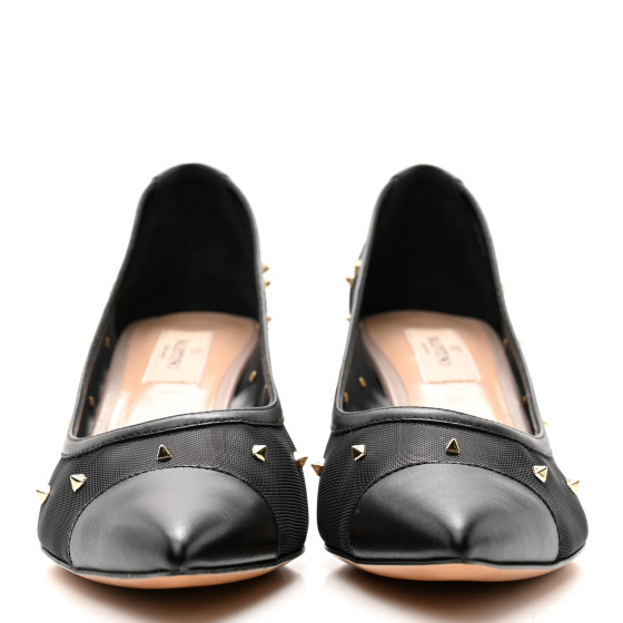 VALENTINO GARAVANI Mesh Embellished Shining Rockstud Low