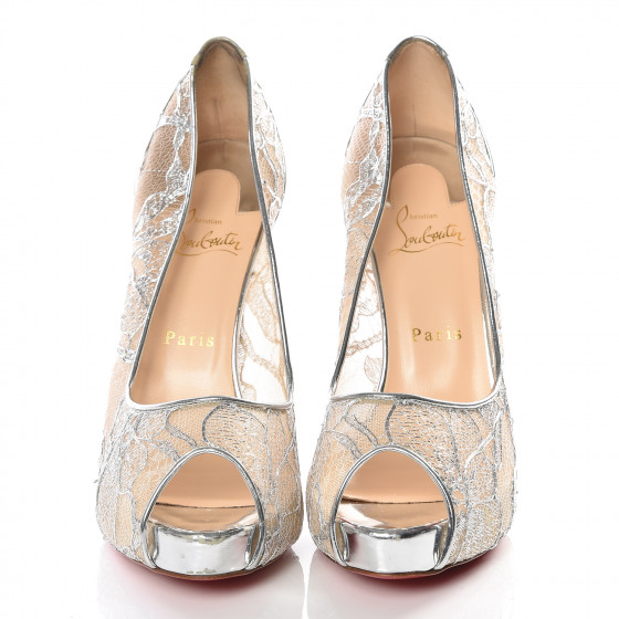 Christian Louboutin Very Lace 120mm 希少 CHRISTIAN LOUBOUTIN Rete Dentelle Lurex Very Lace 120 Pumps