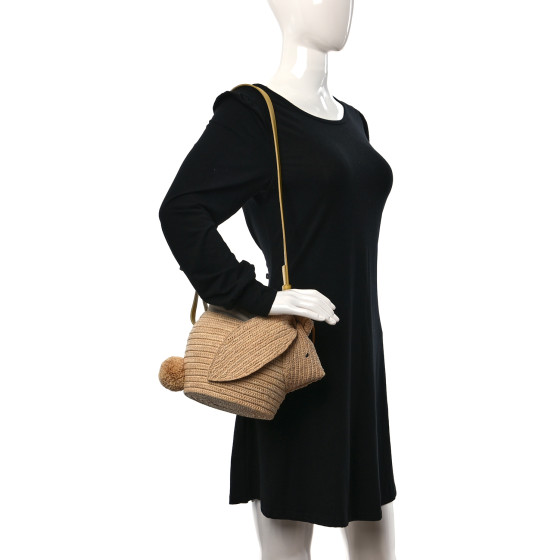 バッグ LOEWE Bunny Mini Bag Natural LOEWE Shearling Mini Bunny Crossbody Bag Natural 446705