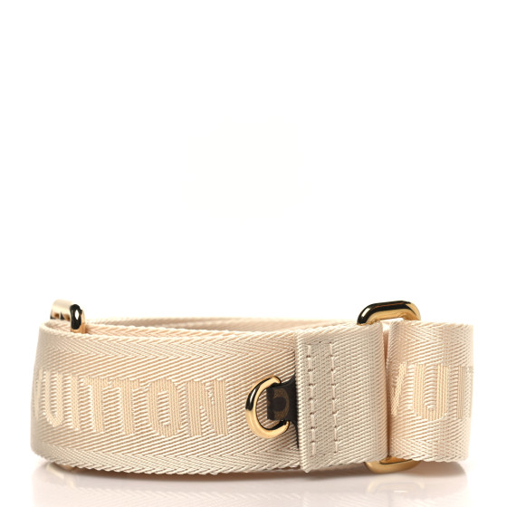【sarry】LOUIS VUITTON ベージュ レザーベルト LOUIS VUITTON Jacquard Monogram Adjustable Shoulder Strap