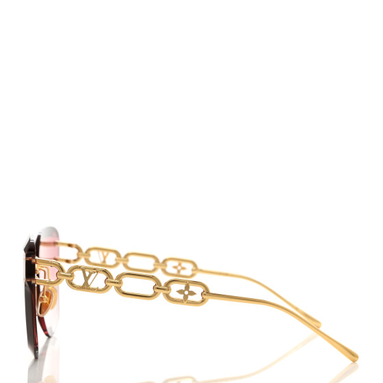LOUIS VUITTON Metal Rimless LV Jewel Cat Eye Sunglasses