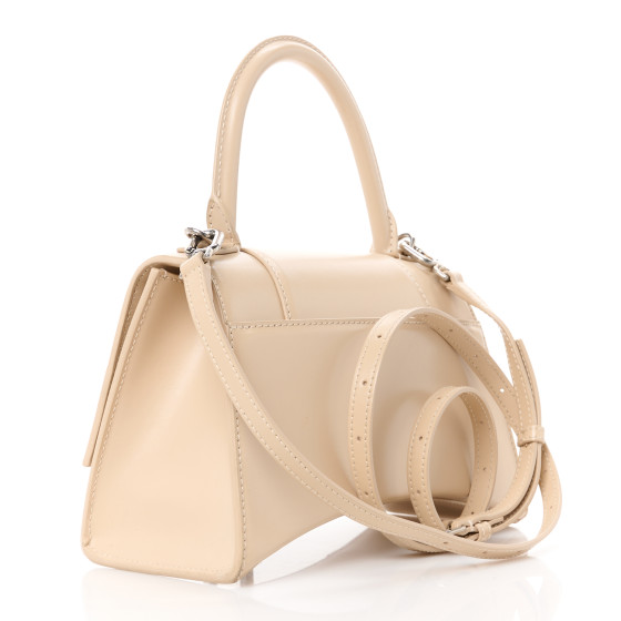 ショルダーバッグ・ポシェット BALENCIAGA HOURGLASS HANDBAG SMALL BEIGE SHINY BOX CALFSKIN Women's Hourglass Handbag Small in Beige | Balenciaga US