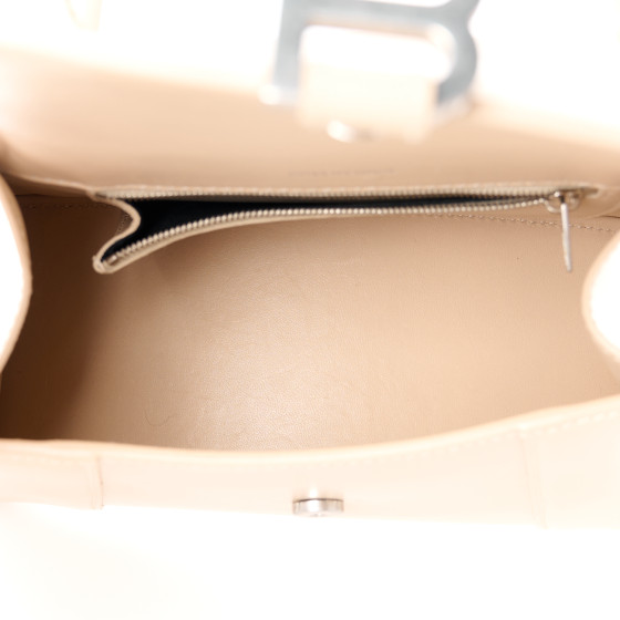 BALENCIAGA Shiny Box Calfskin Small Hourglass Top Handle Bag